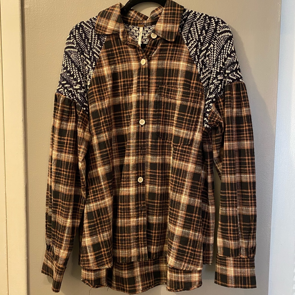 Free people plaid shirt
